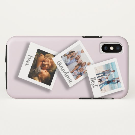 Beste oma ooit 3 foto collage blush roze Case-Mate iPhone case (Achterkant (horizontaal))