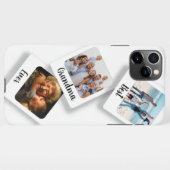 Beste oma ooit 3 foto retro wit iPhone hoesje (Achterkant horizontaal)