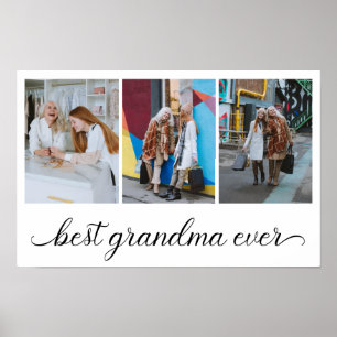 Beste oma ooit 3 Fotocollage Poster