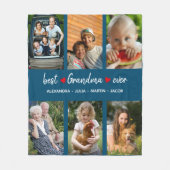 Beste oma, ooit 6 Foto aangepast Fleece Deken (Voorkant)