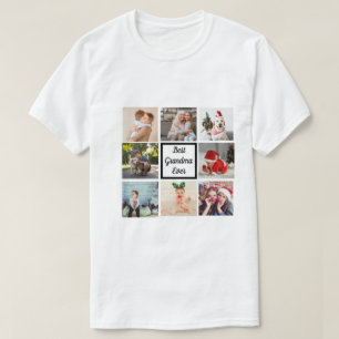 Beste oma ooit 8 foto's collage custom t-shirt
