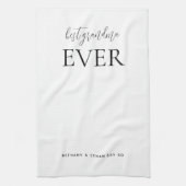 Beste oma ooit, aangepast wit of elke kleur theedoek (Verticaal)