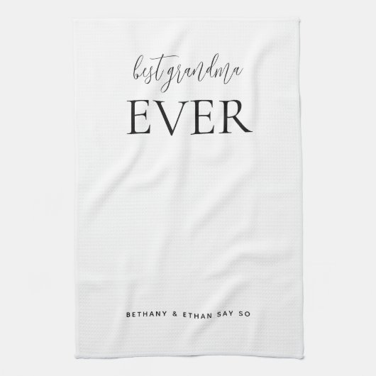 Beste oma ooit, aangepast wit of elke kleur theedoek (Verticaal)