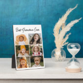 Beste oma ooit Aangepaste 6 foto collage Fotoplaat (Zijkant)