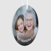 Beste oma ooit aangepaste foto gepersonaliseerde t ornament (voorkant)