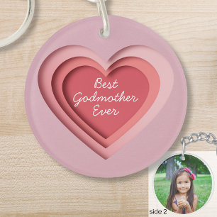 Beste Oma Ooit Aangepaste Foto Hart Sleutelhanger