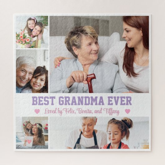 Beste oma ooit aangepaste foto Hearwarming Legpuzzel (Verticaal)