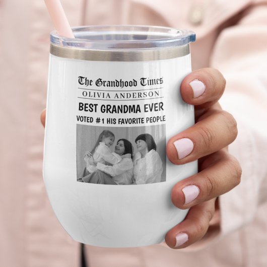 Beste oma ooit aangepaste foto krantenkop