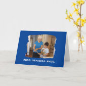 Beste oma ooit aangepaste foto oma oma/opa kaart (Gele Bloem)