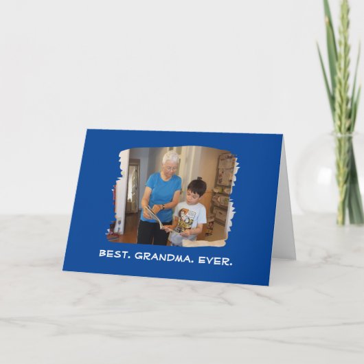 Beste oma ooit aangepaste foto oma oma/opa kaart (Voorkant)