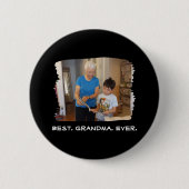 Beste oma ooit aangepaste foto oma oma/opa ronde button 5,7 cm (Voorkant)