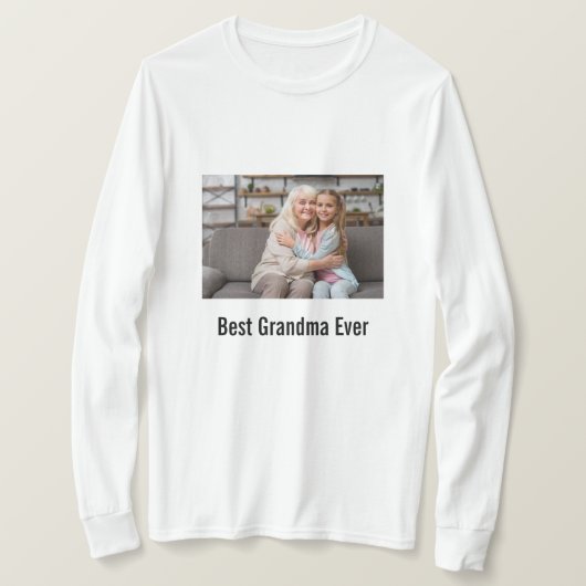 Beste oma ooit, aangepaste foto t-shirt (Design voorkant)