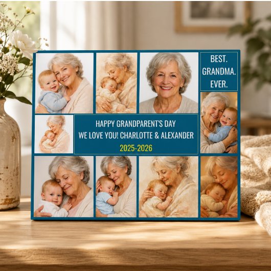 Beste oma ooit | Aangepaste fotocollage Fotoplaat