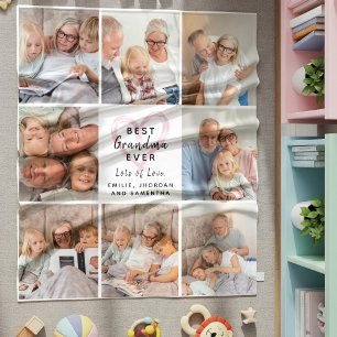 Beste oma ooit aangepaste fotocollage liefdeshart fleece deken