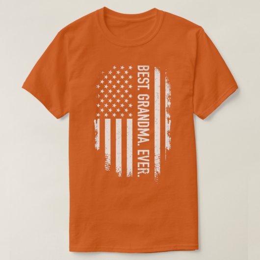 Beste oma ooit Amerikaanse vlag T-shirt (Design voorkant)