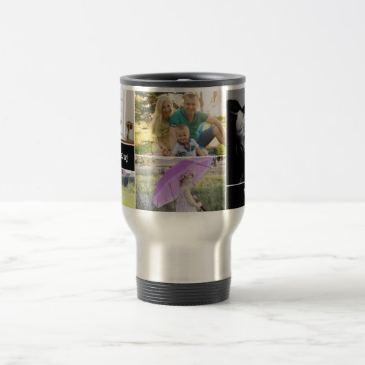 Beste oma ooit Custom Foto collage Reisbeker (Center)