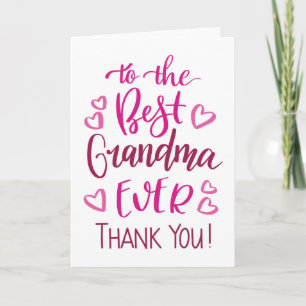 Beste oma ooit Dank je typografie in roze Kaart
