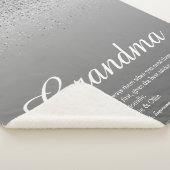 Beste Oma Ooit Definitie Zilver Glitter Sherpa Deken (3/4)