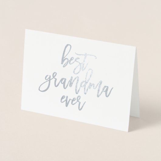 Beste oma ooit echte Folie Kaart (Voorkant)