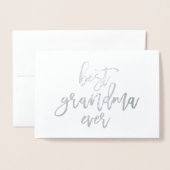 Beste oma ooit echte Folie Kaart (Voorkant met envelop)