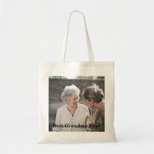 Beste oma ooit eenvoudige en chique foto tote bag