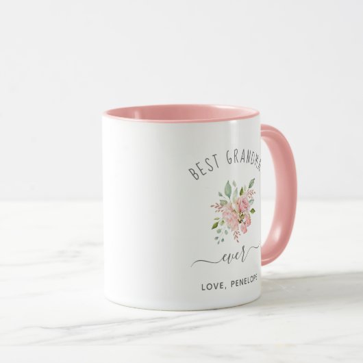 Beste oma ooit |  Elegante Roze Rozen Mok (Voorkant rechts)