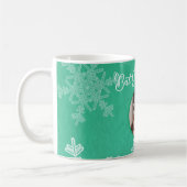 Beste oma ooit Emerald Snowflake Minimalistische t Koffiemok (Links)