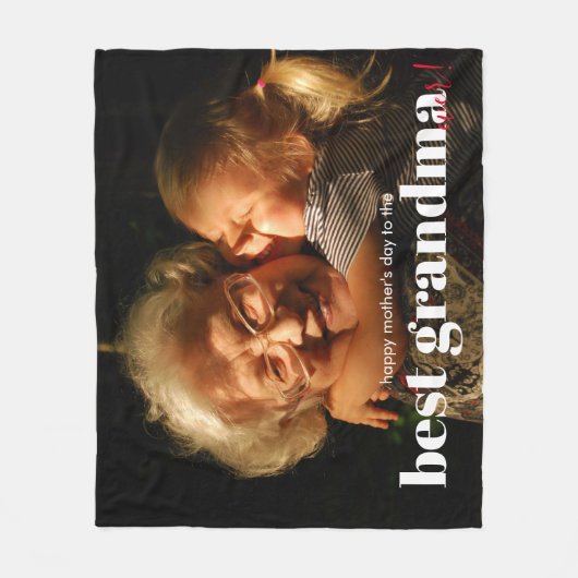 Beste oma ooit fleece foto deken (Voorkant)