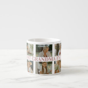 Beste oma ooit foto collage – Cadeau met harten Espresso Kop