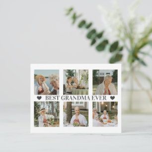 Beste oma ooit foto-collage – Cadeau met harten Feestdagenkaart