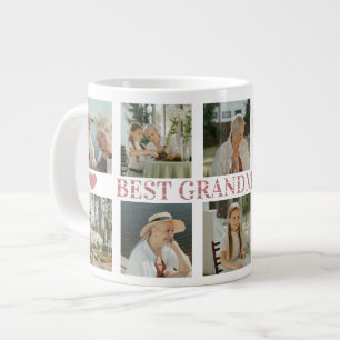 Beste oma ooit foto collage – Cadeau met harten Grote Koffiekop