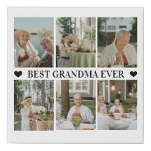 Beste oma ooit foto-collage – Cadeau met harten