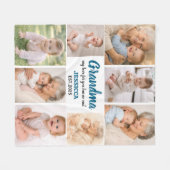 Beste oma ooit foto | Gepersonaliseerde grootouder Fleece Deken (Voorkant (Horizontaal))