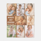 Beste oma ooit foto | Gepersonaliseerde grootouder Fleece Deken (Voorkant)