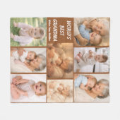 Beste oma ooit foto | Gepersonaliseerde grootouder Fleece Deken (Voorkant (Horizontaal))