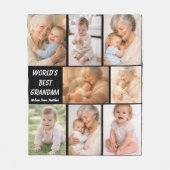 Beste oma ooit foto | Gepersonaliseerde grootouder Fleece Deken (Voorkant)