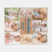 Beste oma ooit foto | Gepersonaliseerde grootouder Fleece Deken (Voorkant (Horizontaal))