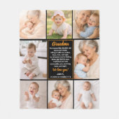 Beste oma ooit foto | Gepersonaliseerde grootouder Fleece Deken (Voorkant)