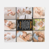 Beste oma ooit foto | Gepersonaliseerde grootouder Fleece Deken (Voorkant (Horizontaal))