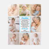 Beste oma ooit foto | Gepersonaliseerde grootouder Fleece Deken (Voorkant)