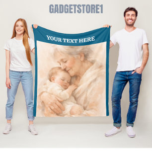 Beste oma ooit foto Gepersonaliseerde grootouder Fleece Deken