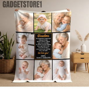 Beste oma ooit foto Gepersonaliseerde grootouder Fleece Deken
