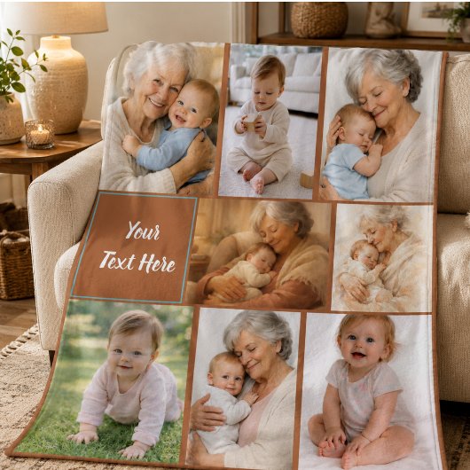 Beste oma ooit foto | Gepersonaliseerde grootouder Fleece Deken
