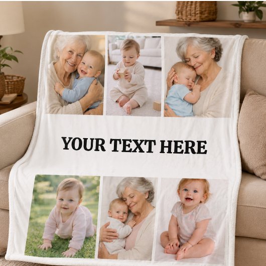 Beste oma ooit foto | Gepersonaliseerde grootouder Fleece Deken