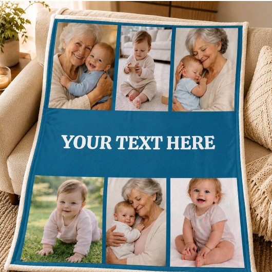Beste oma ooit foto | Gepersonaliseerde grootouder Fleece Deken