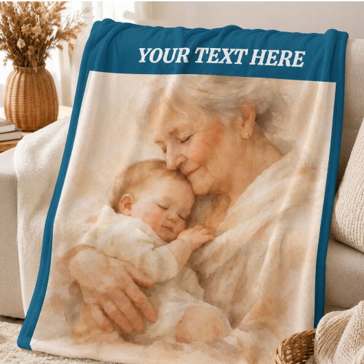 Beste oma ooit foto | Gepersonaliseerde grootouder Fleece Deken