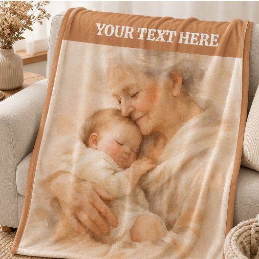 Beste oma ooit foto | Gepersonaliseerde grootouder Fleece Deken