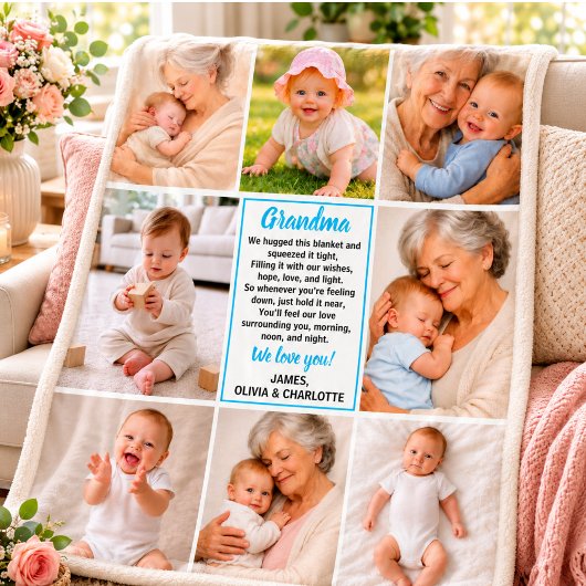 Beste oma ooit foto | Gepersonaliseerde grootouder Fleece Deken