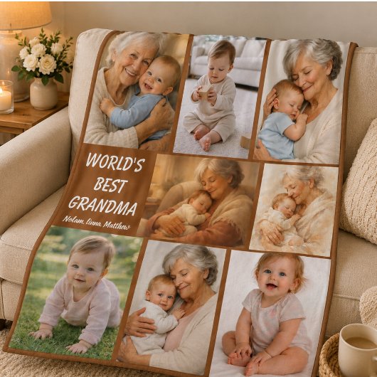 Beste oma ooit foto | Gepersonaliseerde grootouder Fleece Deken