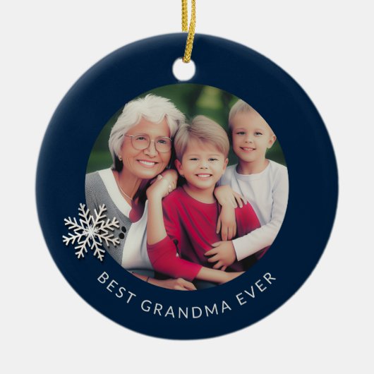 Beste oma ooit foto Ornament (Voorkant)